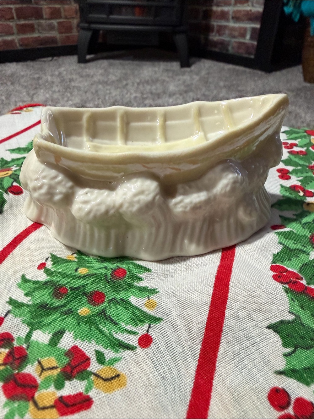 Belleek vintage salt cellar. Fine Irish Porcelain Piece